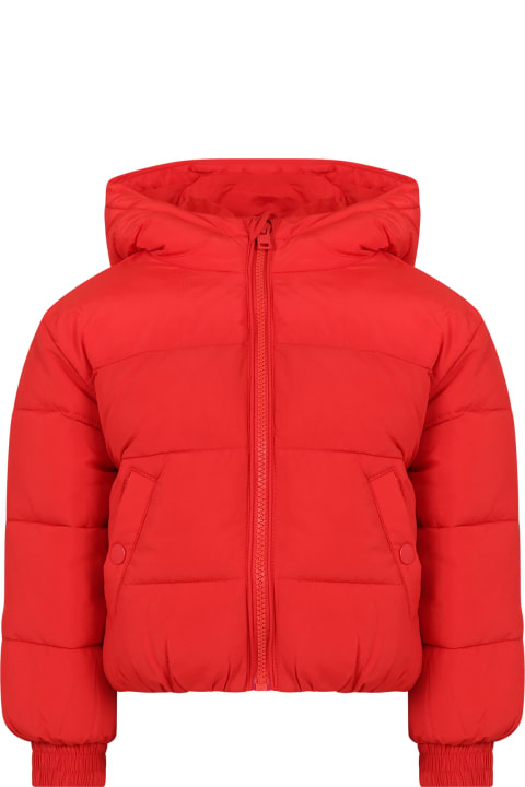 Tommy Hilfiger Coats & Jackets for Girls Tommy Hilfiger Red Down Jacket For Girl With Logo