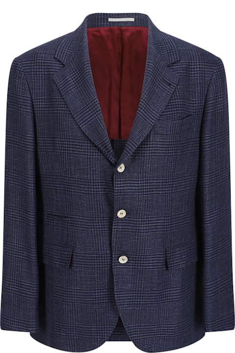 Coats & Jackets for Men Brunello Cucinelli Check Single-breasted Blazer