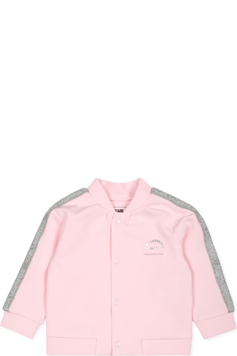 Homeware Karl Lagerfeld Kids Pink Suit For Baby Girl With Choupette Print
