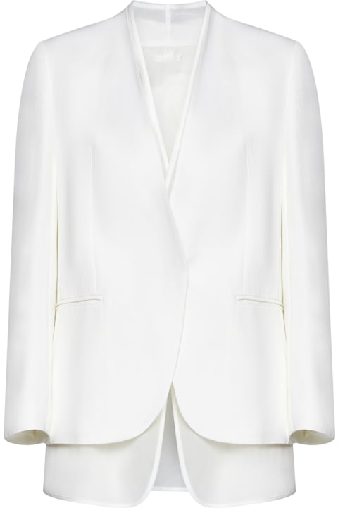 Coats & Jackets for Women Brunello Cucinelli Single-breasted Organza Insert Blazer