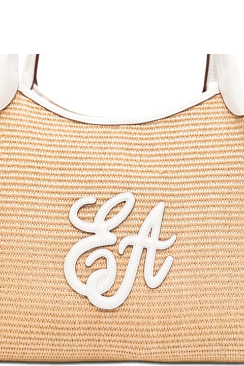 Homeware Emporio Armani Medium Straw Tote Bag