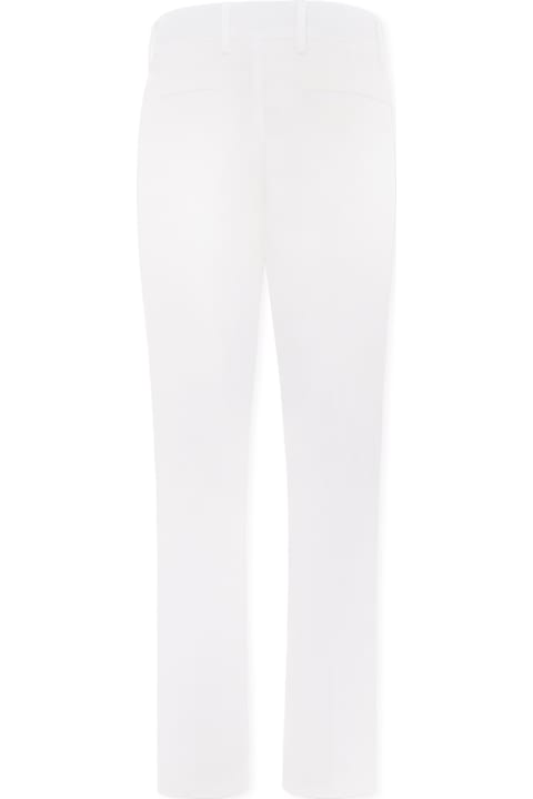 Fay for Kids Fay Ivory Trousers For Boy With Logo
