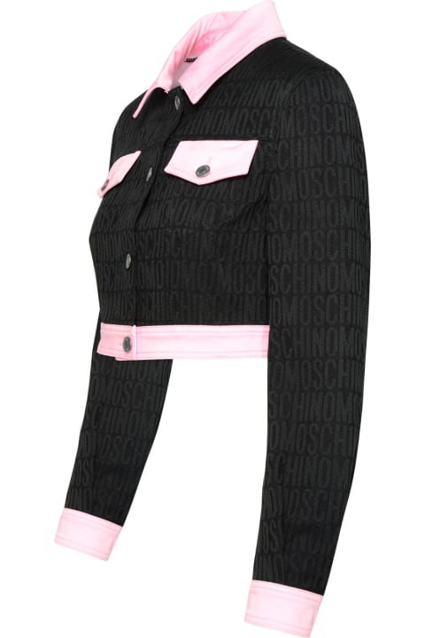 Moschino Coats & Jackets for Women Moschino Black Cotton Blend Jacket