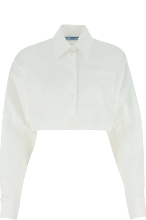 Prada for Women Prada White Poplin Shirt