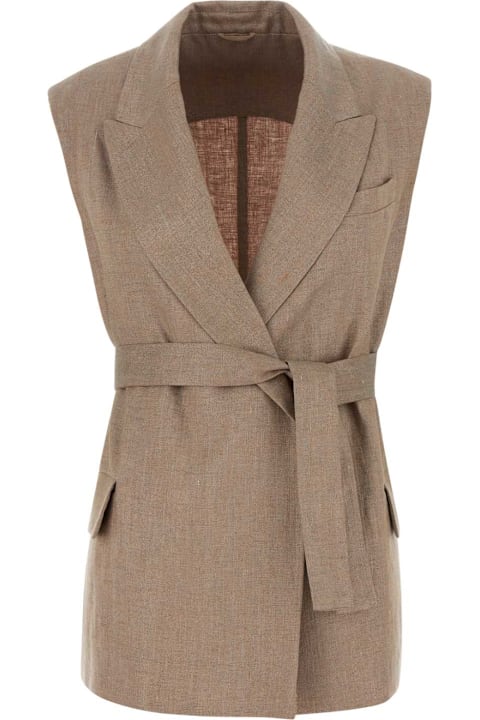 Homeware Brunello Cucinelli Cappuccino Linen Blend Vest