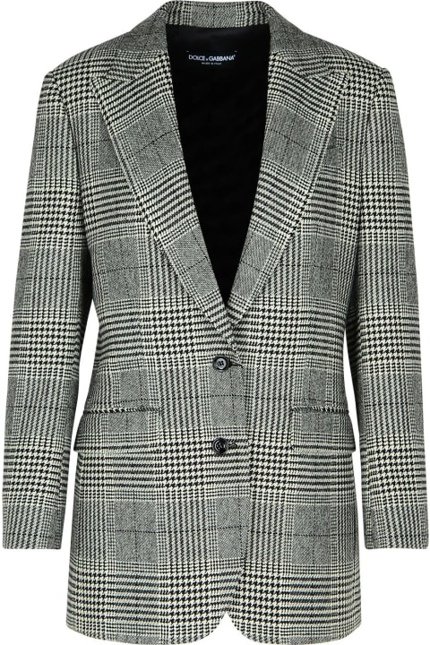 Homeware Dolce & Gabbana Grey Virgin Wool Blend Blazer
