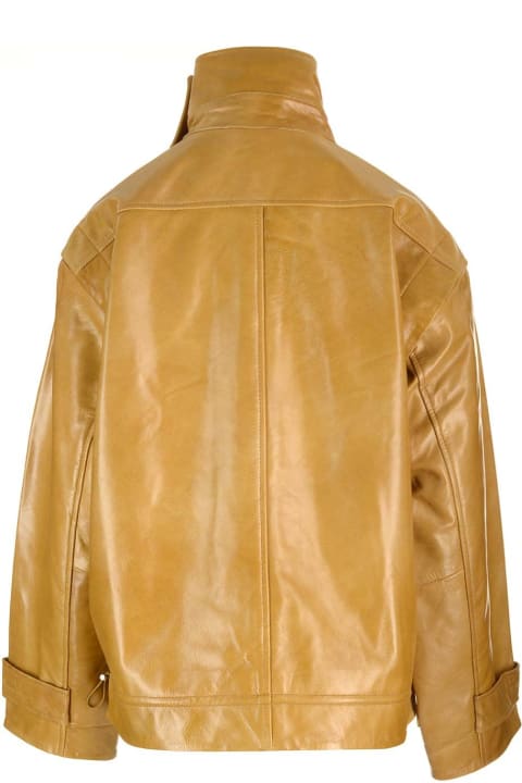 ウィメンズ REMAIN Birger Christensenのコート＆ジャケット REMAIN Birger Christensen Semi-gloss Leather Jacket