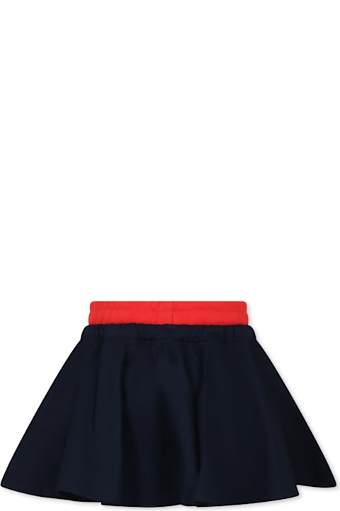 Homeware MSGM Blue Skirt For Girl With Logo