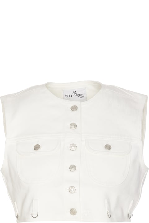 Courrèges Coats & Jackets for Women Courrèges Multiflex Denim Vest