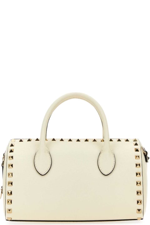 Homeware Valentino Garavani Ivory Leather Rockstud Handbag
