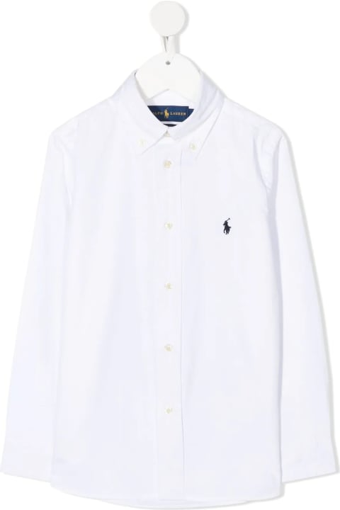Shirts for Boys Ralph Lauren White Slim-fit Oxford Shirt