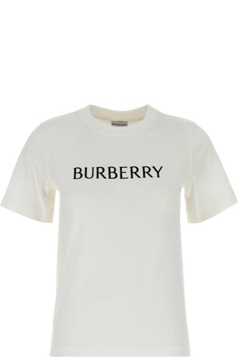 Homeware Burberry White Cotton T-shirt