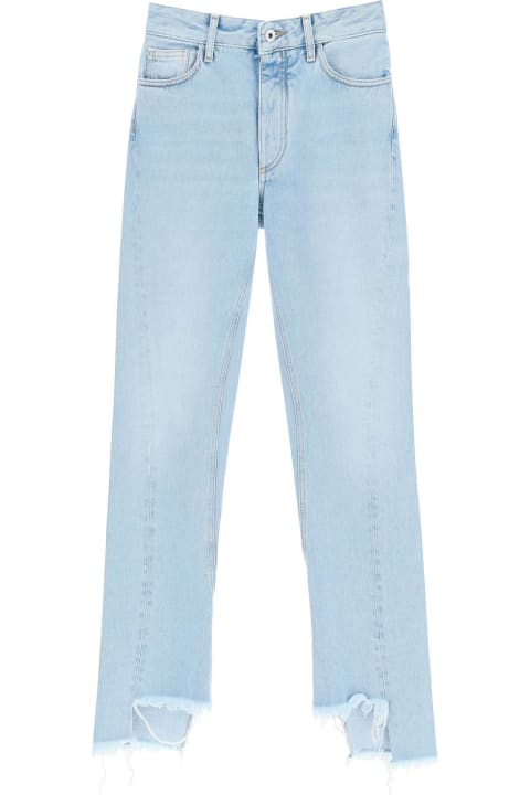 Off-White Women Off-White Slim-fit Jeans With Twisted Seams