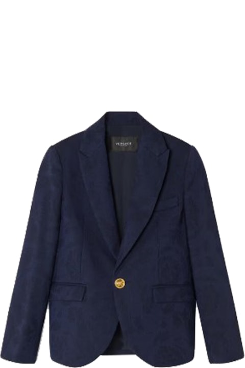 Coats & Jackets for Boys Versace Baroque Jacquard Blazer