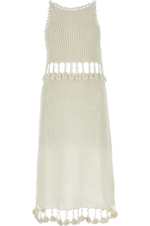 Bode Dresses for Women Bode Ivory Crochet Posy Dress