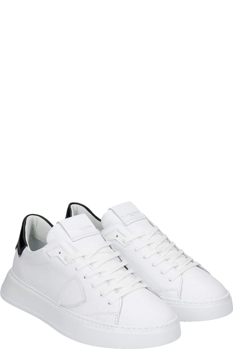Temple L Sneakers In White Leather