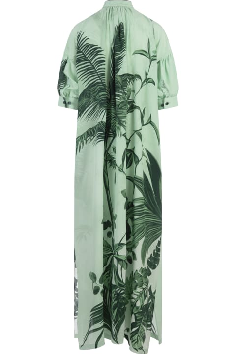 For Restless Sleepers Clothing for Women For Restless Sleepers Flowers Green Mete Long Dress