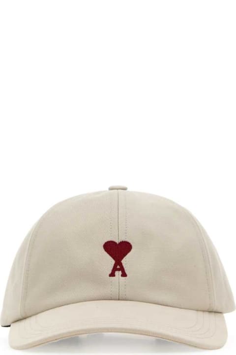 Hats for Women Ami Alexandre Mattiussi Cappuccino Cotton Baseball Cap