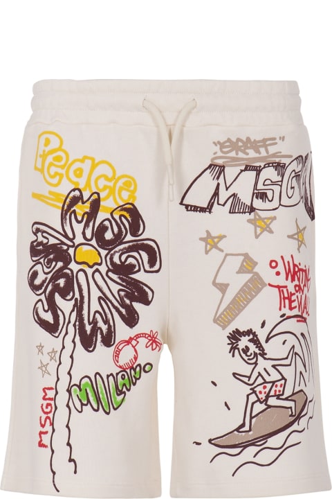 MSGM Bottoms for Boys MSGM Bermuda Shorts With Print