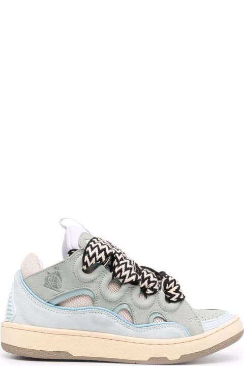 Shoes for Women Lanvin Curb Sneakers In Light Blue Leather