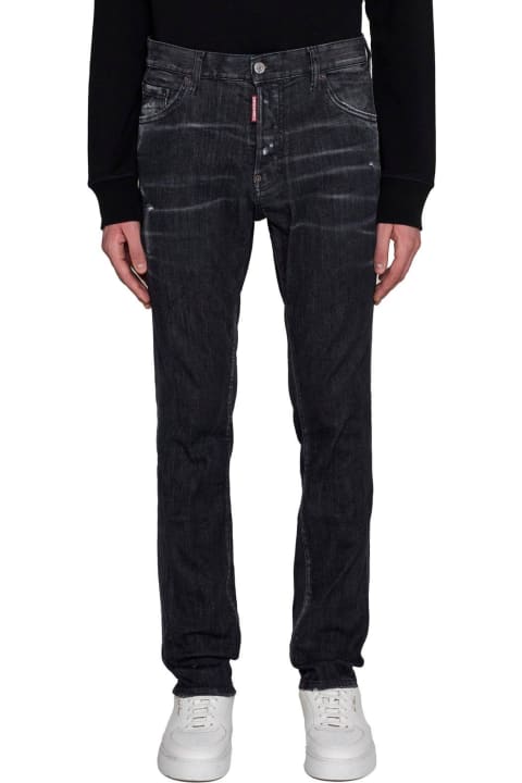 Jeans for Men Dsquared2 Distressed Straight-leg Jeans