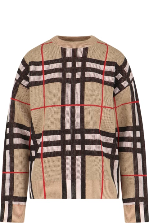 Fashion for Men Burberry Check Pattern Sweater