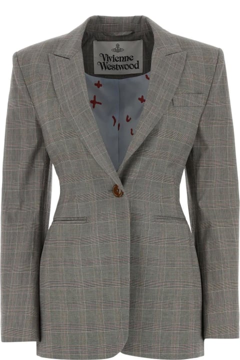 Vivienne Westwood Coats & Jackets for Women Vivienne Westwood Embroidered Stretch Cotton Blazer