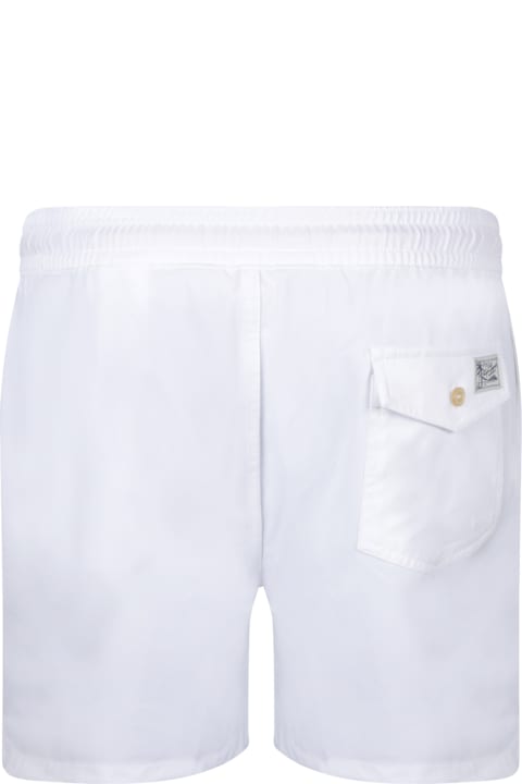 Polo Ralph Lauren Swimwear for Men Polo Ralph Lauren White Swim Shorts By Polo Ralph Lauren