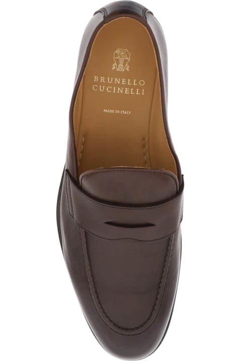 Brunello Cucinelli for Men Brunello Cucinelli Leather Penny Loafers