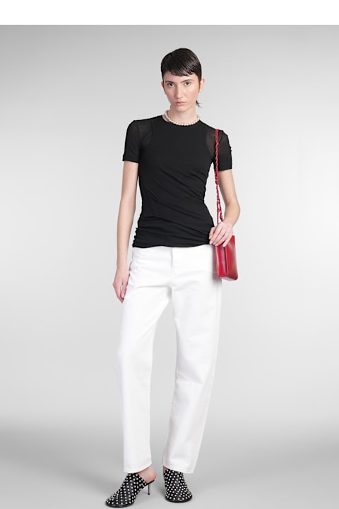 Jil Sander Topwear for Women Jil Sander Top Cn Ls Topwear In Black Cotton