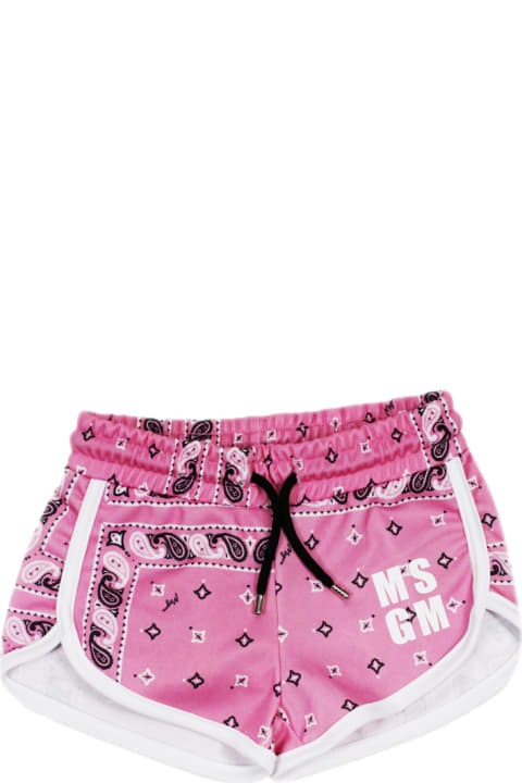 MSGM Bottoms for Girls MSGM Shorts With Drawstring Waist And Fantasy Print