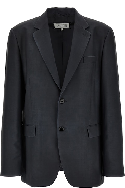 معاطف وجواكت لـ القسم الرجالي Maison Margiela Single-breasted Mohair Blazer