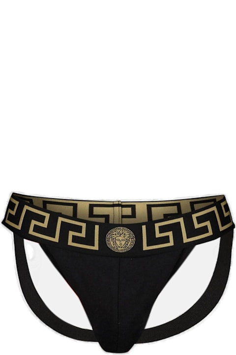 Homeware Versace Black Stretch Cotton Brief