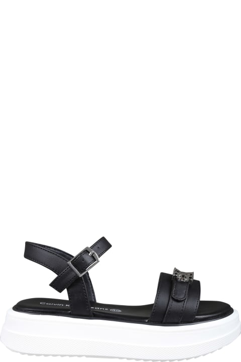 Calvin Klein Shoes for Girls Calvin Klein Black Sandals For Girl With Logo