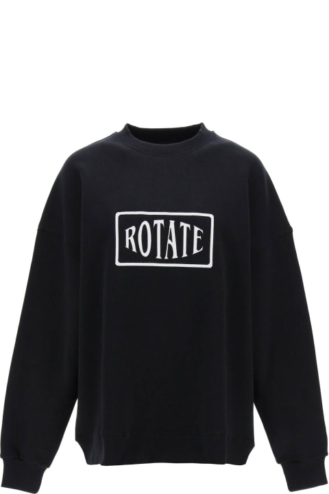 ウィメンズ Rotate by Birger Christensenのフリース＆ラウンジウェア Rotate by Birger Christensen Crew-neck Sweatshirt With Logo Embroidery