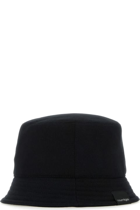 Courrèges Hats for Men Courrèges Black Cotton Bucket Hat