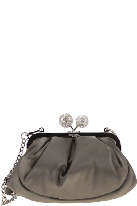 Weekend Max Mara Clutches for Women Weekend Max Mara Emmy Embellished Logo Engraved Clutch Bag