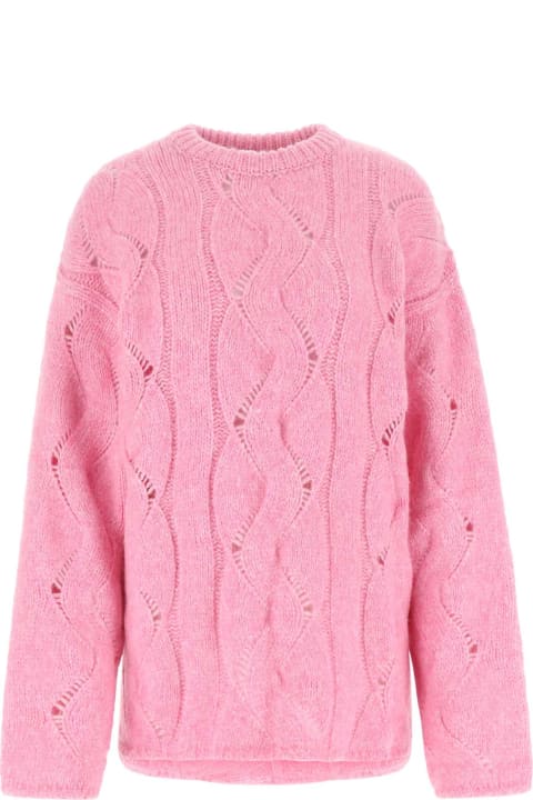 Fashion for Women Low Classic Pink Alpaca Blend Oversize Sweater
