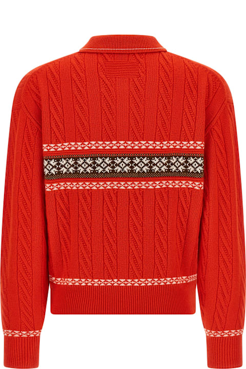 Guest in Residence for Kids Guest in Residence 'cable Collegiate Polo' Sweater