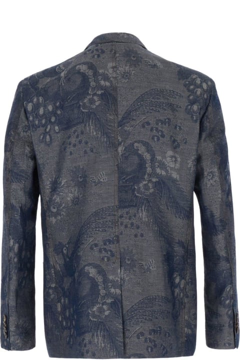 Etro Coats & Jackets for Men Etro Jacquard Denim Blazer