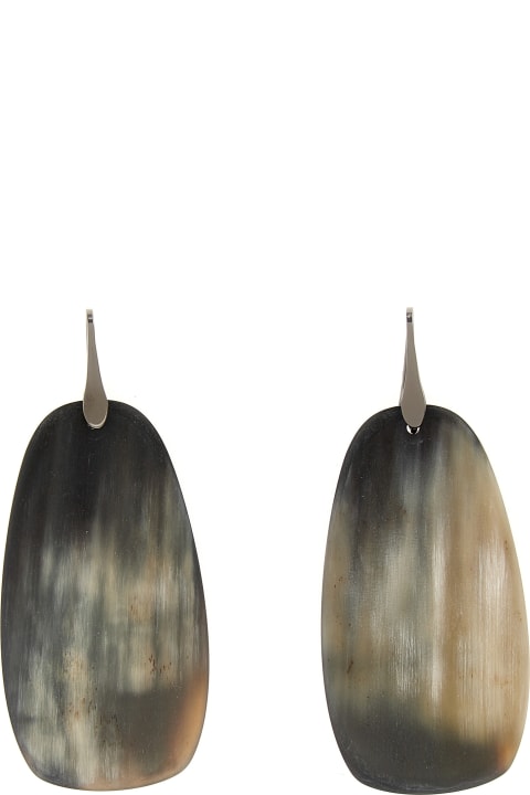 Brunello Cucinelli Stone Silver Earrings | italist