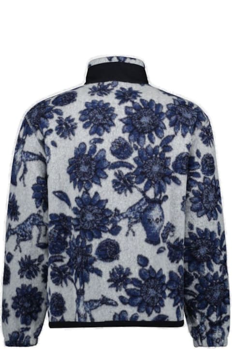 Dior for Men Dior Floral Patterned Zip Detailed Jumper