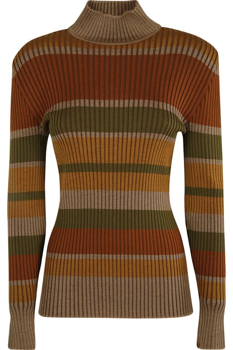 ウィメンズ新着アイテム Alberta Ferretti Stripe Patterned Knit Sweater Alberta Ferretti