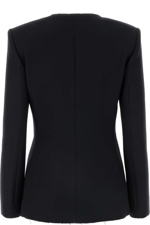 MSGM Women MSGM Black Stretch Polyester Blend Blazer