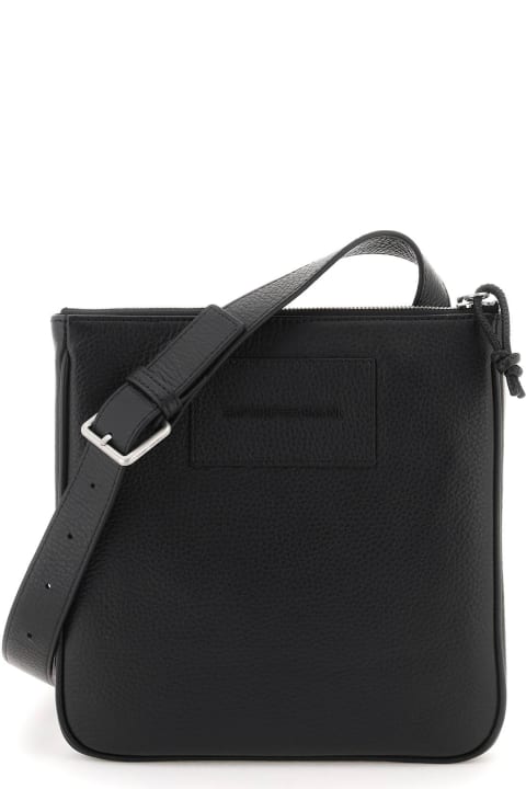 Emporio Armani Shoulder Bags for Men Emporio Armani Leather Crossbody Bag