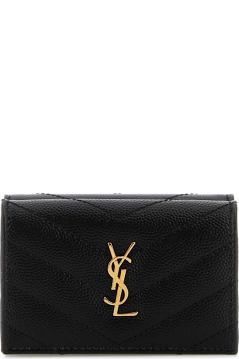 Saint Laurent Black Leather Wallet