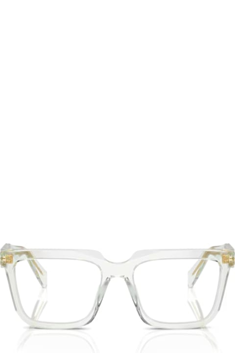 Prada Eyewear Eyewear for Women Prada Eyewear Prada Pr A19v Symbole 14r1o1 Verde Menta Trasparente Glasses