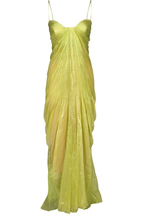 Fashion for Women Maria Lucia Hohan Maria Lucia Hohan Victoria Met Silk Mouss Lime Dress