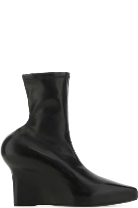 ウィメンズ新着アイテム Givenchy Black Nappa Leather Ankle Boots