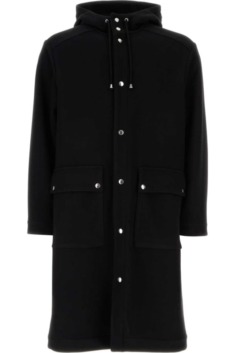 Aspesi Coats & Jackets for Men Aspesi Black Wool Blend Parka